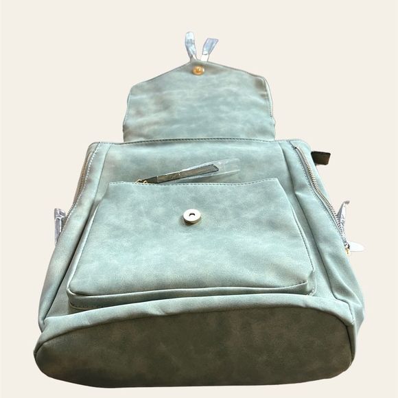 NEW VR NYC Target Denim Style Flap Backpack Purse - Picture 7 of 8